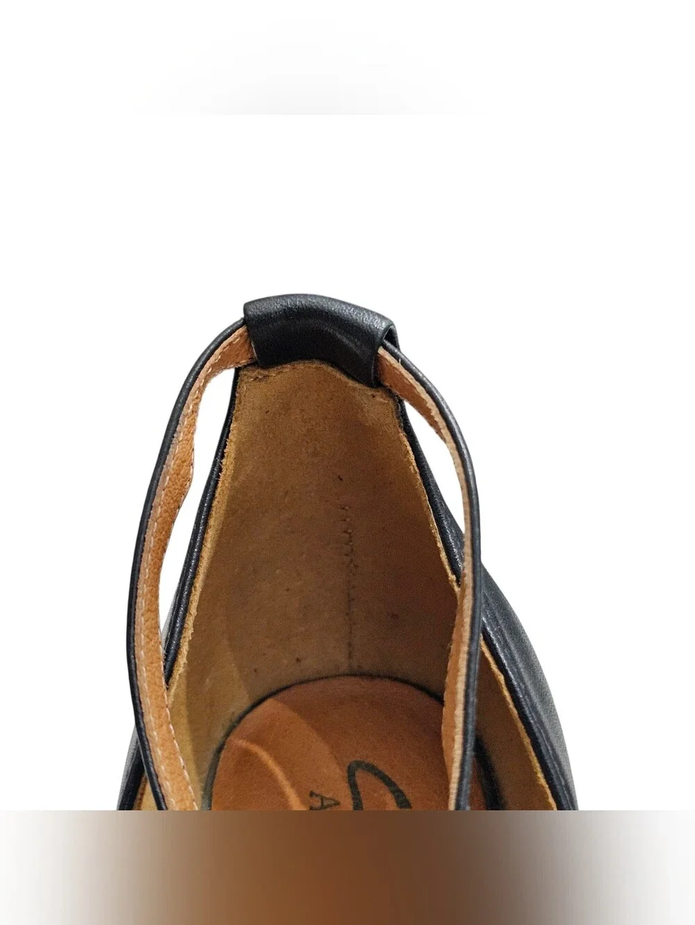 Clarks Artisan Women 7.5M Gray Snakeskin Print Leather Cork Wedge Ankle Heels